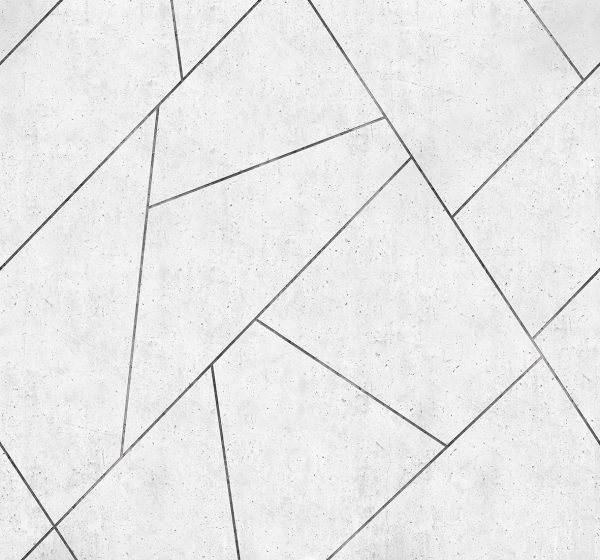 טפט גרמני גאומטרי רקע בטון אפור עם ניתוקים שחורים