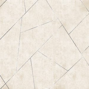 טפט גרמני גאומטרי רקע בטון קרם עם ניתוקים כסופים