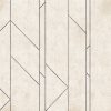 טפט גרמני גאומטרי רקע בטון קרם עם ניתוקים שחורים